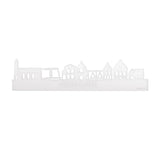 Skyline Oudewater Wit glanzend gerecycled kunststof cadeau decoratie relatiegeschenk van WoodWideCities