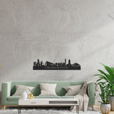 Skyline Pijnacker-Nootdorp Zwart houten cadeau decoratie relatiegeschenk van WoodWideCities