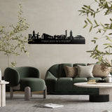 Skyline Pijnacker-Nootdorp Zwart glanzend gerecycled kunststof cadeau decoratie relatiegeschenk van WoodWideCities