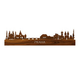Skyline Praha Palissander houten cadeau decoratie relatiegeschenk van WoodWideCities