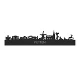 Skyline Putten Zwart houten cadeau decoratie relatiegeschenk van WoodWideCities