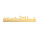 Skyline Putten Metallic Goud gerecycled kunststof cadeau decoratie relatiegeschenk van WoodWideCities