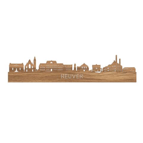 Skyline Reuver Eiken houten cadeau decoratie relatiegeschenk van WoodWideCities