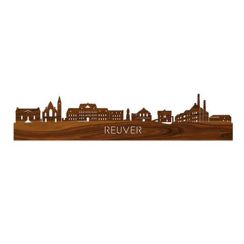 Skyline Reuver Palissander houten cadeau decoratie relatiegeschenk van WoodWideCities