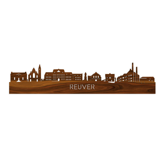 Skyline Reuver Palissander houten cadeau decoratie relatiegeschenk van WoodWideCities