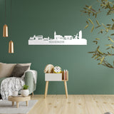 Skyline Ridderkerk Wit glanzend gerecycled kunststof cadeau decoratie relatiegeschenk van WoodWideCities