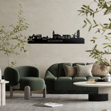 Skyline Ridderkerk Zwart glanzend gerecycled kunststof cadeau decoratie relatiegeschenk van WoodWideCities