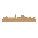 Skyline Roeselare Bamboe houten cadeau decoratie relatiegeschenk van WoodWideCities