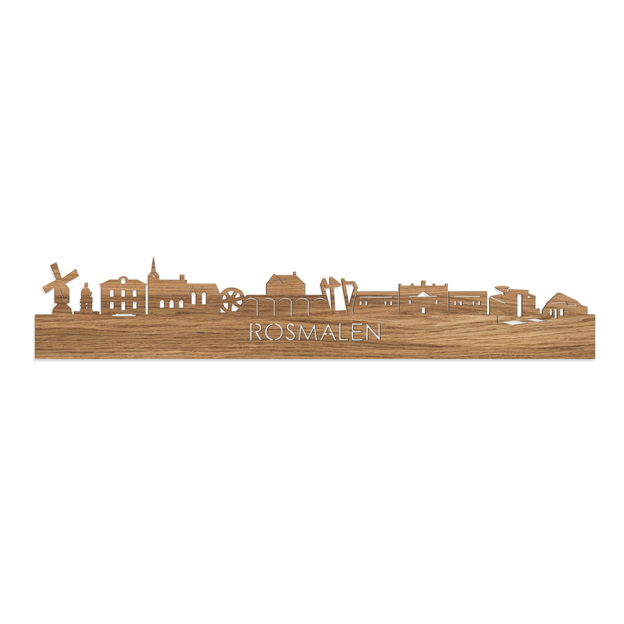 Skyline Rosmalen Eiken houten cadeau decoratie relatiegeschenk van WoodWideCities
