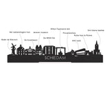 Skyline Schiedam Bamboe houten cadeau decoratie relatiegeschenk van WoodWideCities