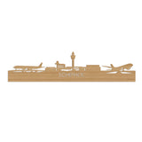 Skyline Schiphol Bamboe houten cadeau decoratie relatiegeschenk van WoodWideCities