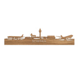 Skyline Schiphol Eiken houten cadeau decoratie relatiegeschenk van WoodWideCities
