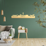 Skyline Schiphol Metallic Goud gerecycled kunststof cadeau decoratie relatiegeschenk van WoodWideCities