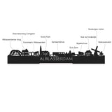 Skyline Serveerplank Alblasserdam houten cadeau decoratie relatiegeschenk van WoodWideCities