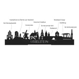 Skyline Serveerplank IJsselstein houten cadeau decoratie relatiegeschenk van WoodWideCities