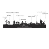 Skyline Serveerplank Lommel houten cadeau decoratie relatiegeschenk van WoodWideCities