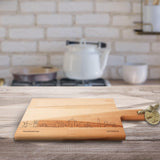 Skyline Serveerplank Oisterwijk houten cadeau decoratie relatiegeschenk van WoodWideCities