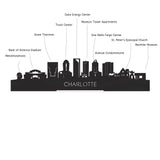 Skyline Serveerplank Rond Charlotte houten cadeau decoratie relatiegeschenk van WoodWideCities