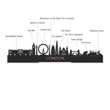 Skyline Serveerplank Rond London houten cadeau decoratie relatiegeschenk van WoodWideCities