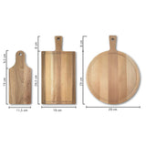 Skyline Serveerplank Rond Loon op Zand houten cadeau decoratie relatiegeschenk van WoodWideCities