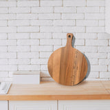 Skyline Serveerplank Rond Losser houten cadeau decoratie relatiegeschenk van WoodWideCities