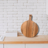 Skyline Serveerplank Rond Numansdorp houten cadeau decoratie relatiegeschenk van WoodWideCities