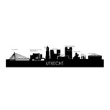 Skyline Serveerplank Rond Utrecht houten cadeau decoratie relatiegeschenk van WoodWideCities