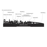 Skyline Serveerplank Rond Zierikzee houten cadeau decoratie relatiegeschenk van WoodWideCities