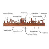 Skyline Serveerplank Rotterdam houten cadeau decoratie relatiegeschenk van WoodWideCities