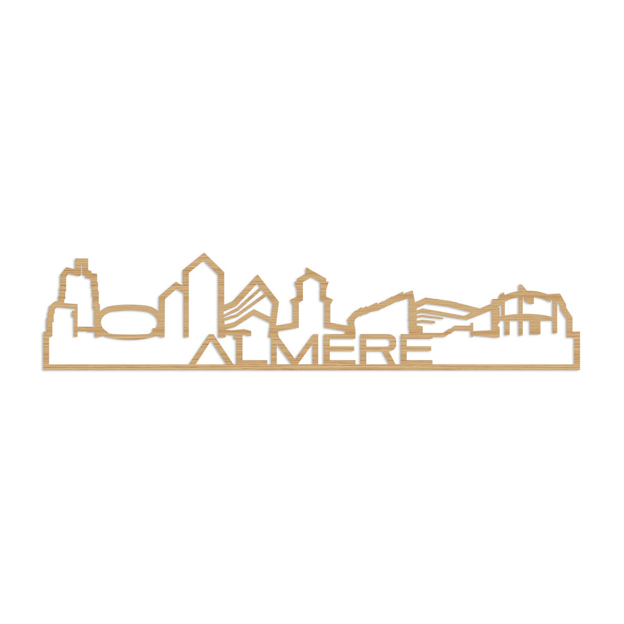 Skyline Shape Almere Bamboe houten cadeau decoratie relatiegeschenk van WoodWideCities