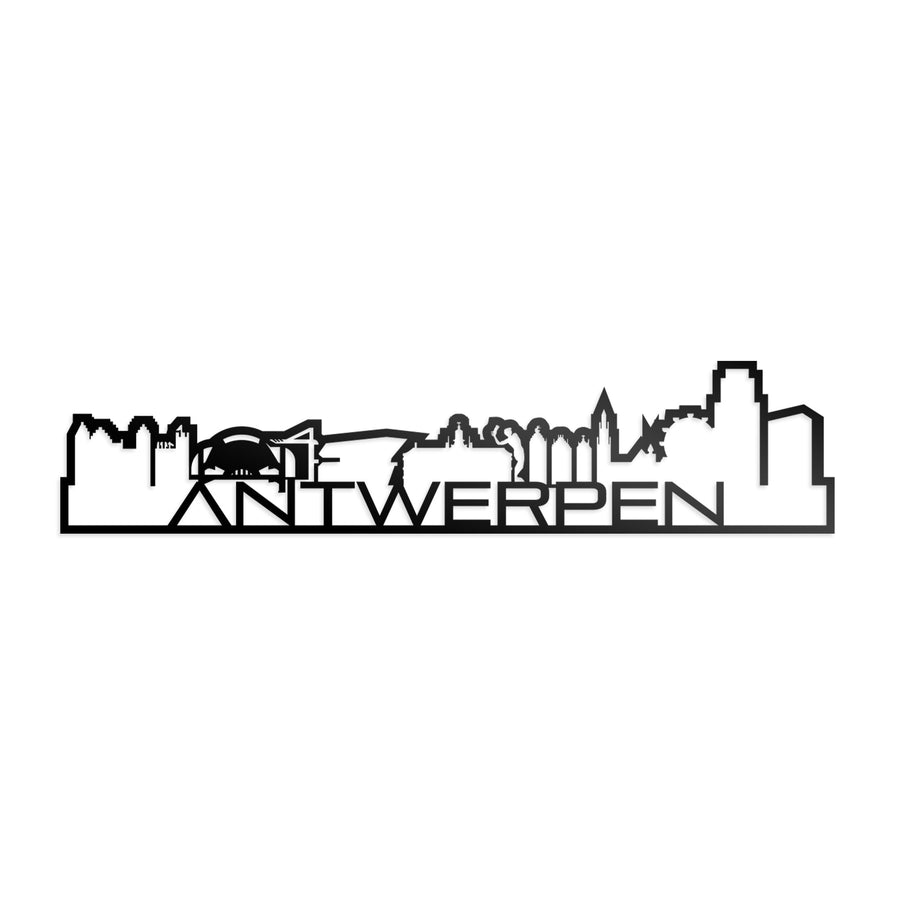 Skyline Shape Antwerpen Black houten cadeau decoratie relatiegeschenk van WoodWideCities