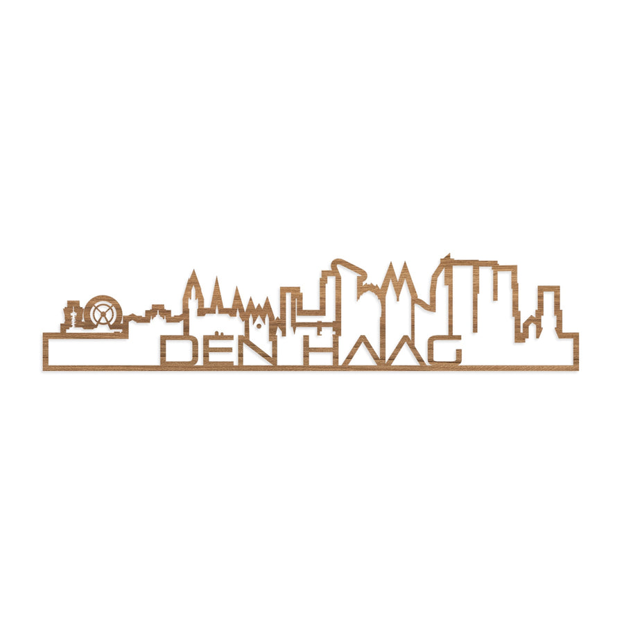 Skyline Shape Den Haag Eiken houten cadeau decoratie relatiegeschenk van WoodWideCities