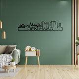 Skyline Shape Den Haag Zwart glanzend gerecycled kunststof cadeau decoratie relatiegeschenk van WoodWideCities