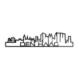 Skyline Shape Den Haag Zwart glanzend gerecycled kunststof cadeau decoratie relatiegeschenk van WoodWideCities