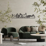 Skyline Shape Deventer Zwart glanzend gerecycled kunststof cadeau decoratie relatiegeschenk van WoodWideCities