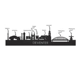 Skyline Shape Deventer Zwart glanzend gerecycled kunststof cadeau decoratie relatiegeschenk van WoodWideCities