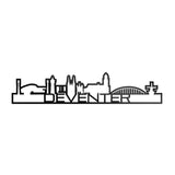 Skyline Shape Deventer Zwart glanzend gerecycled kunststof cadeau decoratie relatiegeschenk van WoodWideCities