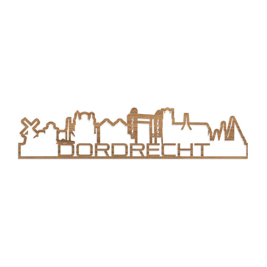 Skyline Shape Dordrecht Eiken houten cadeau decoratie relatiegeschenk van WoodWideCities