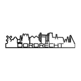 Skyline Shape Dordrecht Zwart glanzend gerecycled kunststof cadeau decoratie relatiegeschenk van WoodWideCities