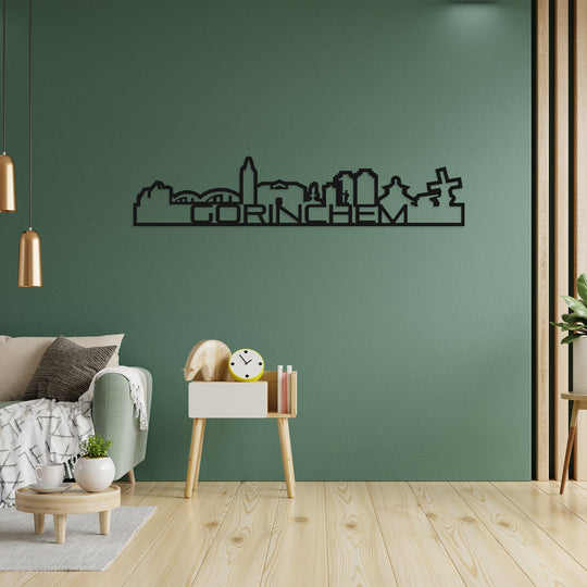 Skyline Shape Gorinchem Black houten cadeau decoratie relatiegeschenk van WoodWideCities