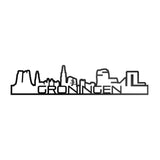 Skyline Shape Groningen Black houten cadeau decoratie relatiegeschenk van WoodWideCities