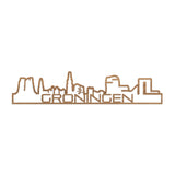 Skyline Shape Groningen Eiken houten cadeau decoratie relatiegeschenk van WoodWideCities