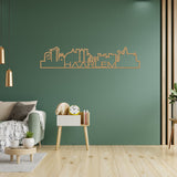 Skyline Shape Haarlem Bamboe houten cadeau decoratie relatiegeschenk van WoodWideCities