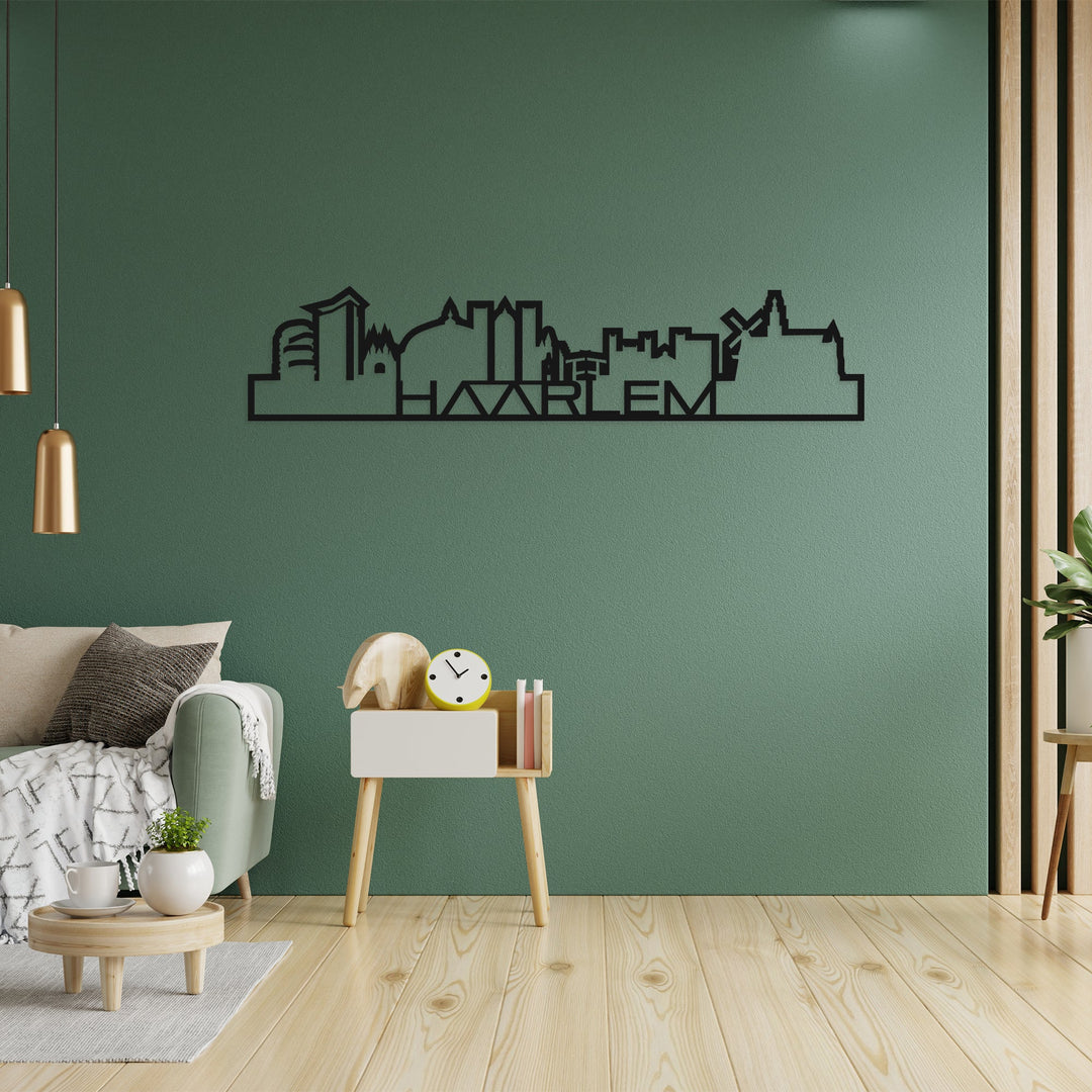 Skyline Shape Haarlem Black houten cadeau decoratie relatiegeschenk van WoodWideCities