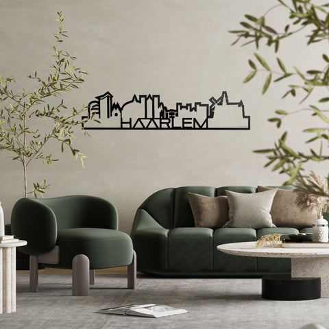 Skyline Shape Haarlem Black houten cadeau decoratie relatiegeschenk van WoodWideCities