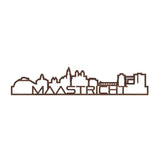 Skyline Shape Maastricht Noten houten cadeau decoratie relatiegeschenk van WoodWideCities
