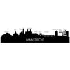 Skyline Shape Maastricht Zwart glanzend gerecycled kunststof cadeau decoratie relatiegeschenk van WoodWideCities
