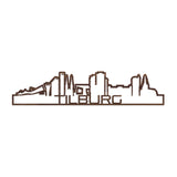 Skyline Shape Tilburg Noten houten cadeau decoratie relatiegeschenk van WoodWideCities