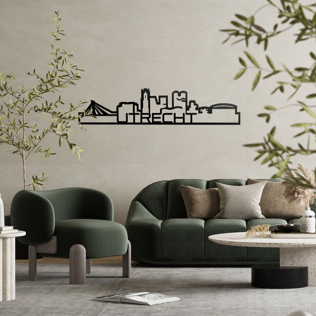 Skyline Shape Utrecht Black houten cadeau decoratie relatiegeschenk van WoodWideCities