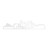 Skyline Shape Utrecht Wit glanzend gerecycled kunststof cadeau decoratie relatiegeschenk van WoodWideCities